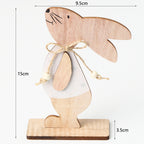 Creative Easter Bunny Woodwork Desktop Decoration Pi-Mart