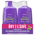 Aussie Miracle Volume Shampoo and Conditioner Hair Set; 26.2 fl oz
