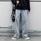 Denim Trousers Men's Korean-style Straight Loose Teen Lootquake LLC