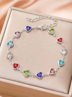 Dopamine Jewelry All-Match Colorful Heart-Shaped Bracelet For Women Pi-Mart