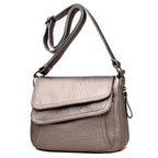 Winter style white handbag luxury leather handbag Pi-Mart