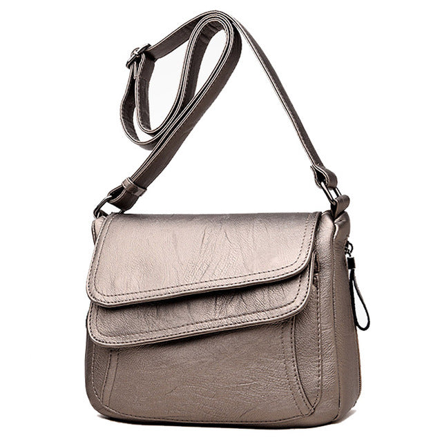 Winter style white handbag luxury leather handbag Pi-Mart