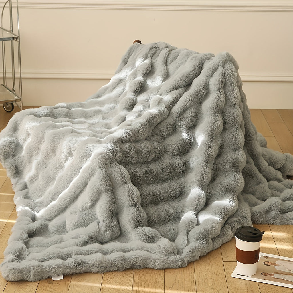 1pc Soft and Cozy Plush Blanket for Travel, Sofa, Bed, and Home Decor - Perfect Gift for Family and Friends