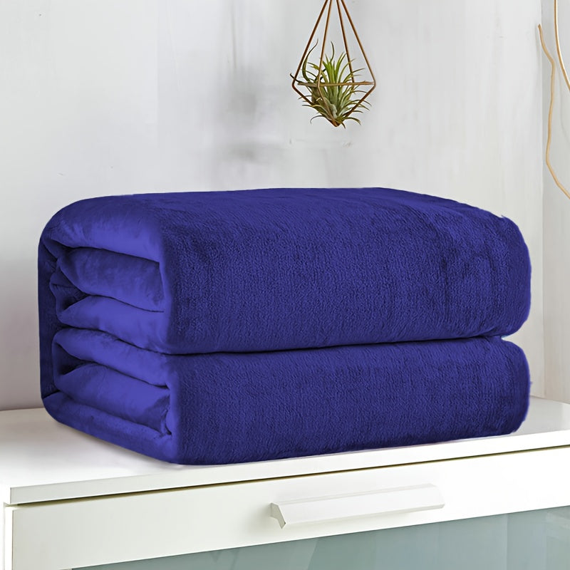 Ultra-Soft Flannel Throw Blanket - Solid Color, Cozy & Warm for Couch, Bed, Office, and Travel - Machine Washable, All-Season Comfort Lootquake LLC
