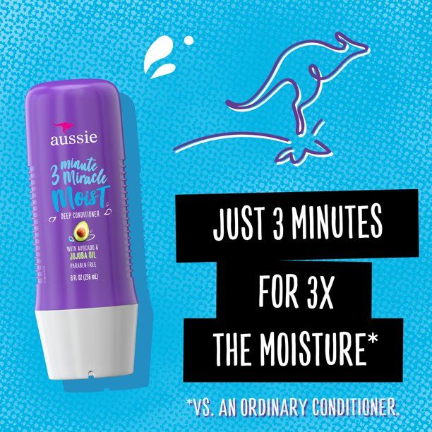Aussie 3 Minute Miracle Moist Deep Conditioner; Paraben Free; 8 fl oz