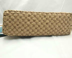 Wooden handle beach bag handbag Pi-Mart