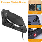 1500W Electric Single Burner Portable Heating Hot Plate Stove Countertop RV Hotplate With Non Slip Rubber Feet 5 Temperature Adjustments Pi-Mart