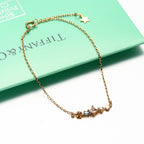 Sterling Silver 14K Gold Plated Zircon Bracelet