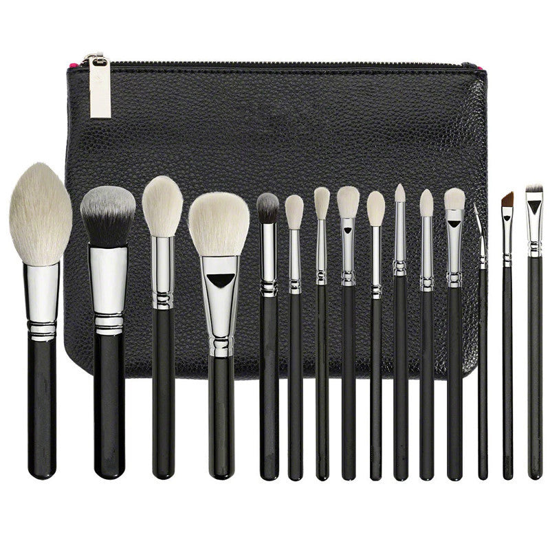 15pcs black makeup brushes Pi-Mart