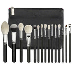 15pcs black makeup brushes Pi-Mart
