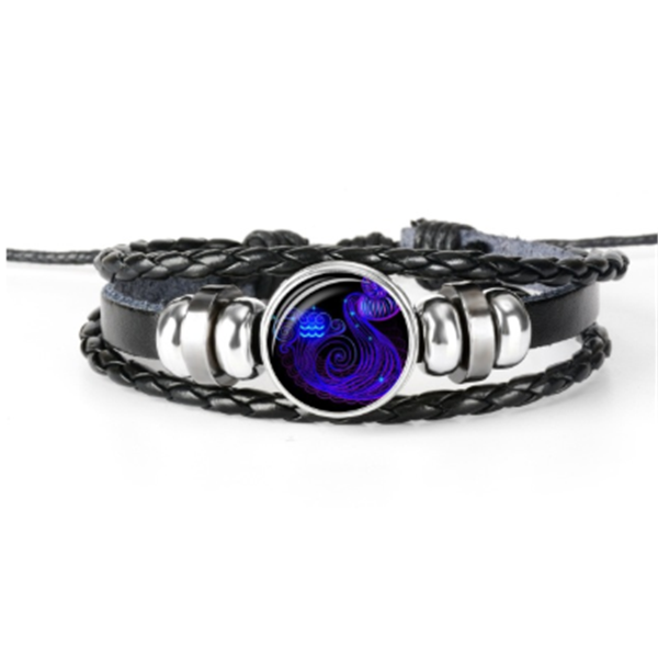 Zodiac Constellation Bracelet Braided Design Bracelet For Men Women Kids Pi-Mart