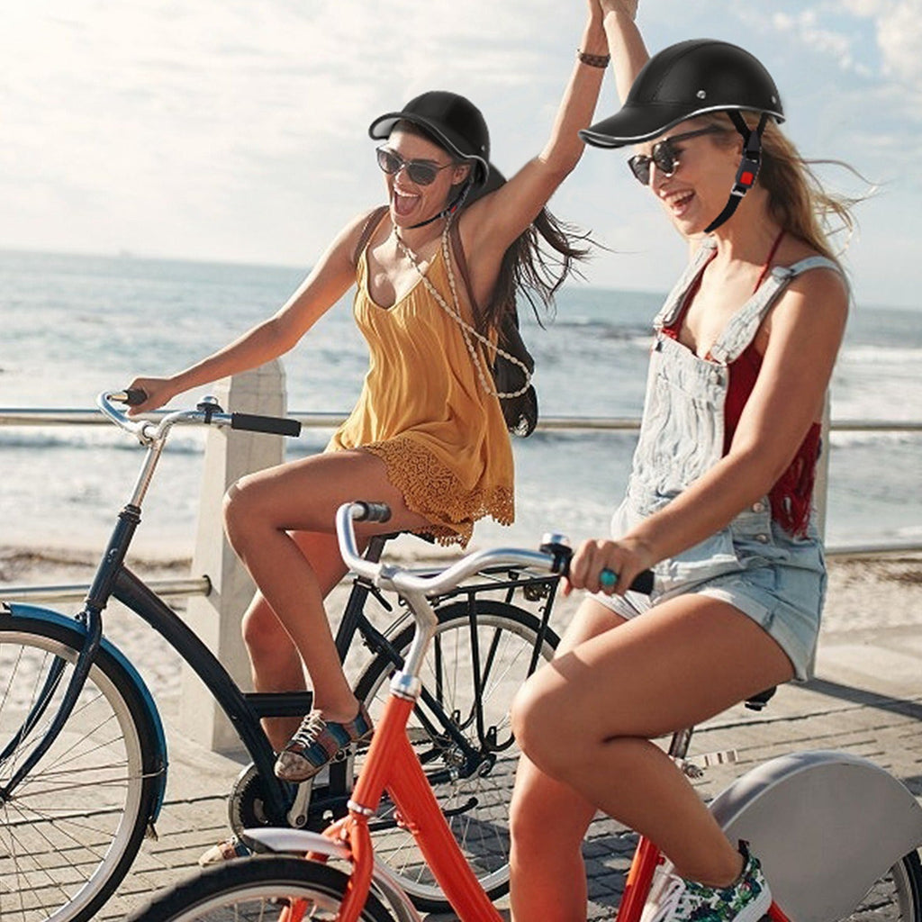 1Pc Safety Bicycle Helmet Adjustable Windproof Bike Helmet Sunshade Baseball Cap Anti-UV Cycling Motorcycle Hat Leather Helmet Lootquake LLC
