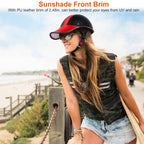 1Pc Safety Bicycle Helmet Adjustable Windproof Bike Helmet Sunshade Baseball Cap Anti-UV Cycling Motorcycle Hat Leather Helmet Lootquake LLC