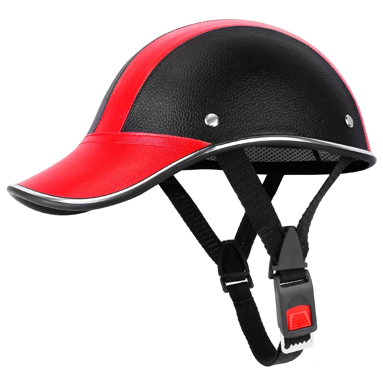 1Pc Safety Bicycle Helmet Adjustable Windproof Bike Helmet Sunshade Baseball Cap Anti-UV Cycling Motorcycle Hat Leather Helmet Lootquake LLC
