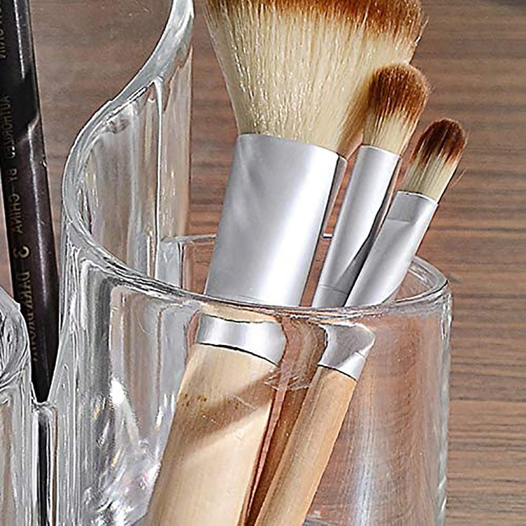 Transparent Acrylic Makeup Brush And Eyebrow Pencil Bucket Pi-Mart