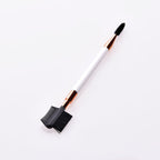 Single double-ended makeup brush and eyelash brush