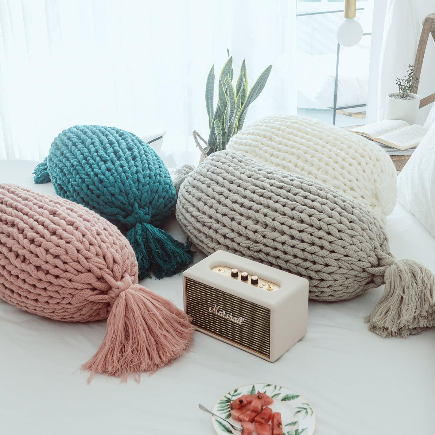 Handmade Wool Sofa Cushion Cushion Solid Color Cushion Pi-Mart