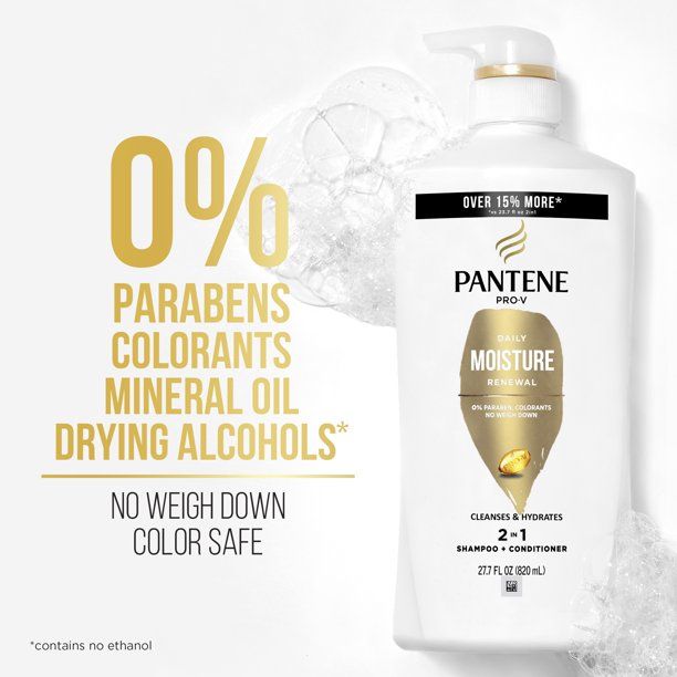 Pantene Pro-V Daily Moisture Renewal 2 in 1 Shampoo + Conditioner; 27.7 oz EasyOptionXY LLC