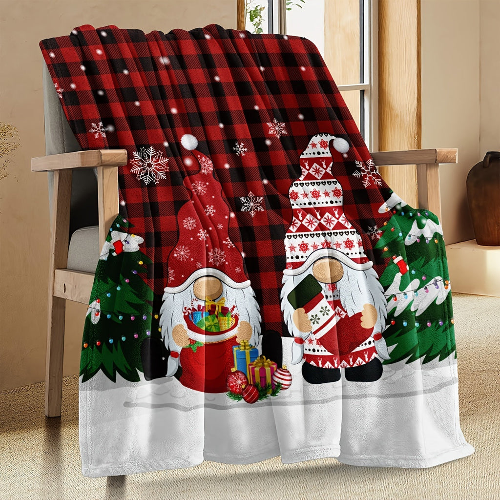 1pc Christmas Throw Blanket, Christmas Party Decorations Blanket, New Year Gift Bed Blanket, Christmas Gift For Couch Bed Sofa Office Camping