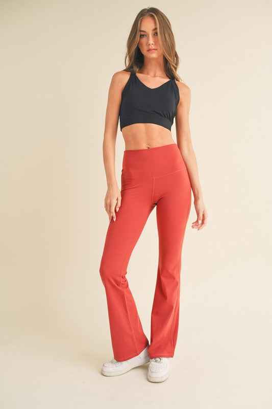 Women's Butterysoft Yoga Flare High Waisted Pants THRIXINE