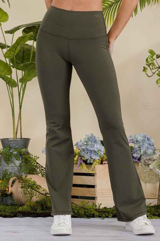 Women's Butterysoft Yoga Flare High Waisted Pants THRIXINE
