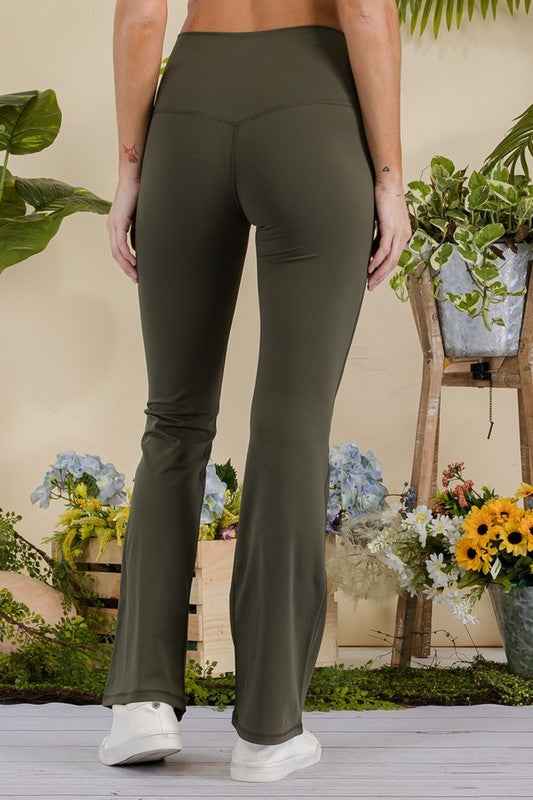Women's Butterysoft Yoga Flare High Waisted Pants THRIXINE