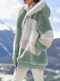 Multicolor patchwork hooded short fashion jacket Pi-Mart