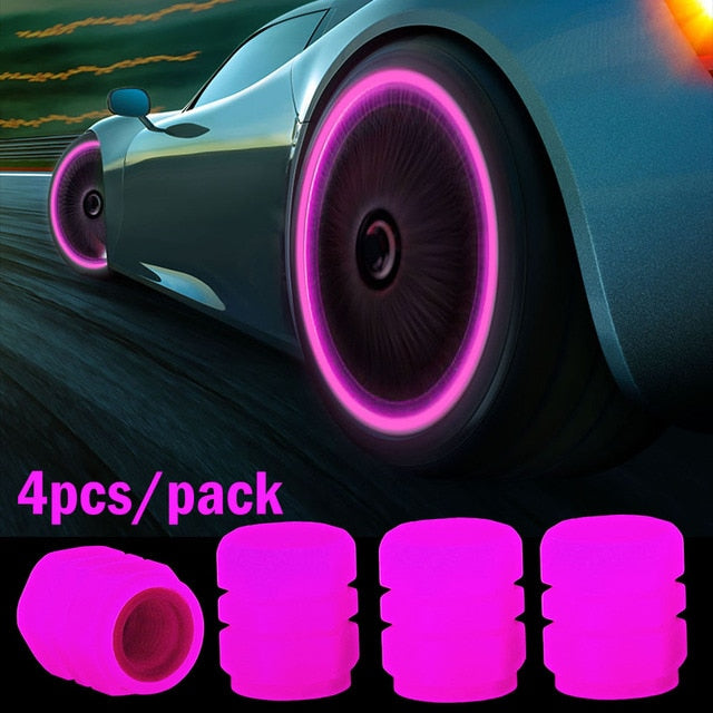 Fluorescent Night Glowing Valve Caps - SJB-DIAMOND ELITES
