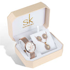 Rhinestone watch earring necklace Pi-Mart