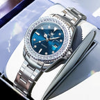 Women's Crystal Bezel 34mm Stainless Watch