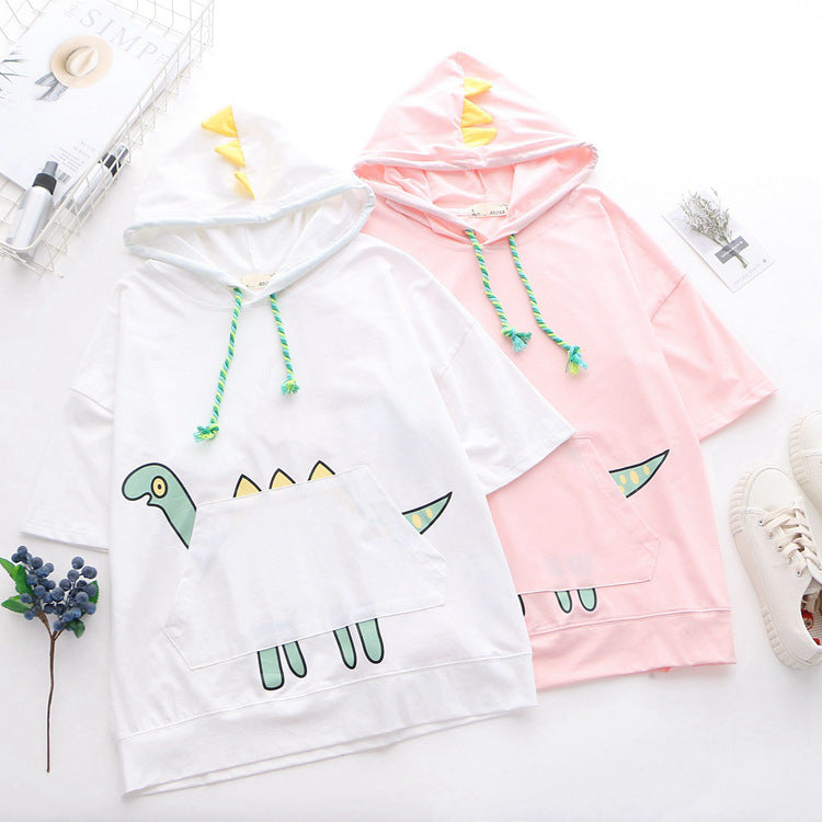 Ladies Hooded T-shirt Pi-Mart