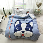 Cartoon four-piece cotton duvet cover Pi-Mart