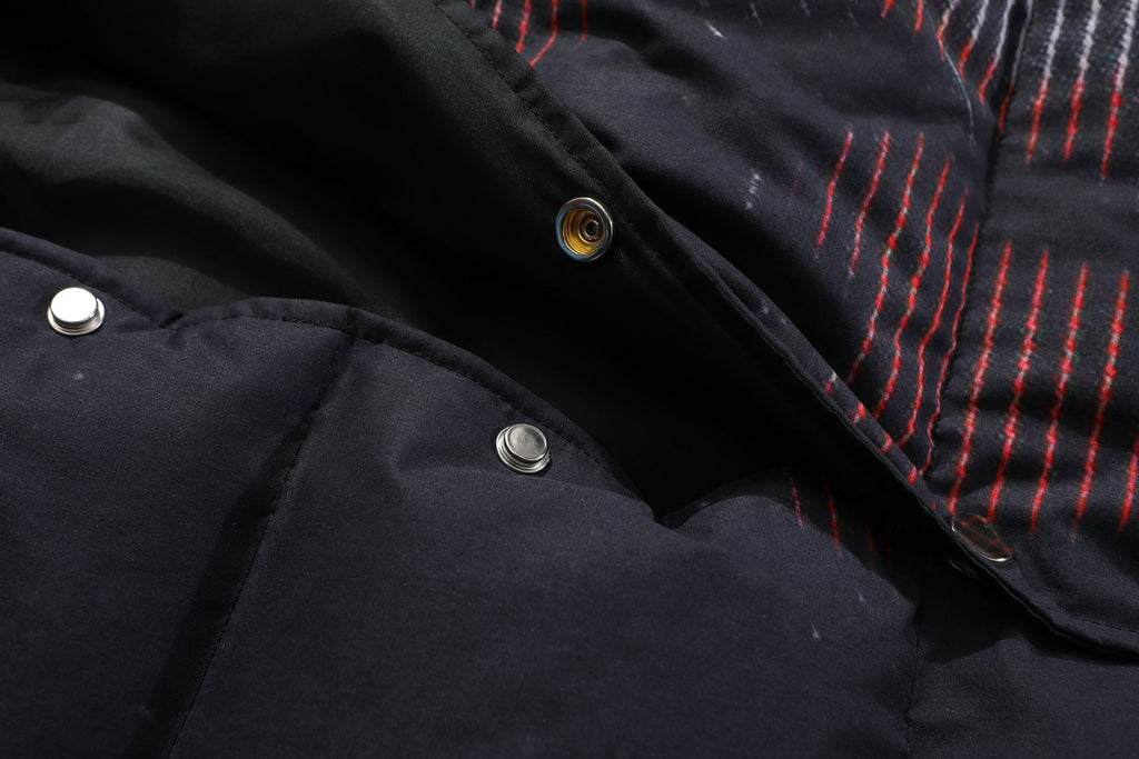Winter thick loose digital portrait print jacket