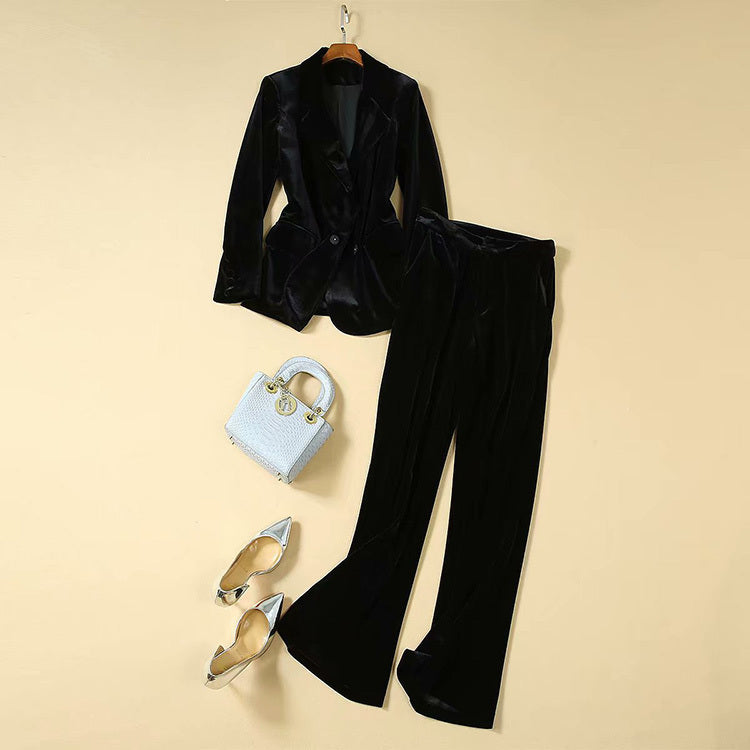 Velvet professional suit high-end women Pi-Mart