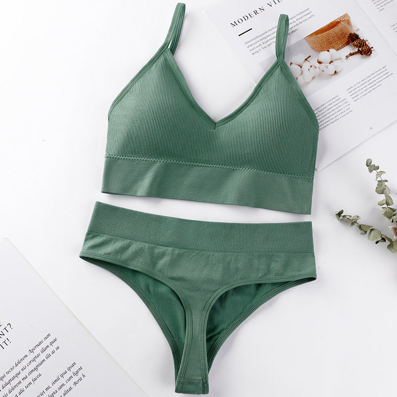 Women Seamless Bra Top Fitness Swimwear Push Up Exercise Bikini For Women 2 Pieces Ribbed Seamless Yoga Bikini Sets Sports Bra And Underwear Set 2 Piece High Waist Summer Bikini Stevvex