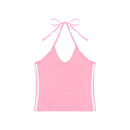 Loki & Ivy Women's Color Block Halter Crop Tank Top