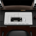 Extra-Large Black Waves Gaming Mouse Pad - Non-Slip Rubber Base, Extended Desk Mat for Gamers Lootquake LLC