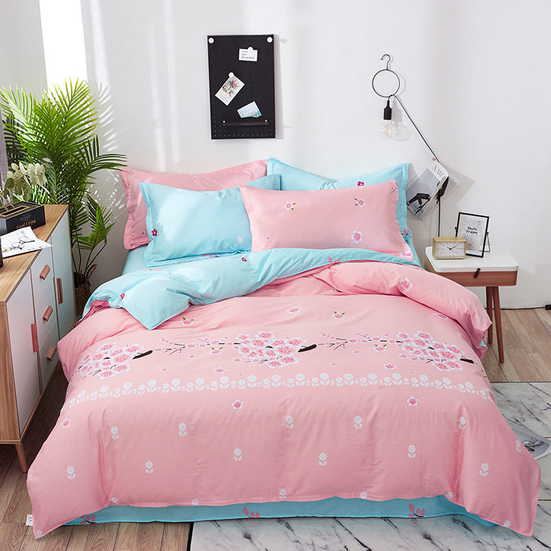 Twill Cotton Four-piece Set Seasons Quilt Cover Pi-Mart