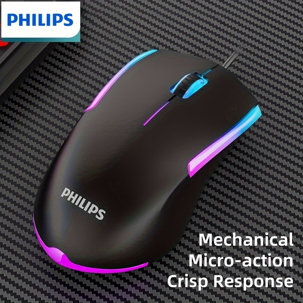 Wired Gaming Mouse with LED Backlight, 1200 DPI Optical Sensor, Ergonomic Design, ESports Games Theme, Right-Hand Orientation, Non-Slip Silicone Rollers, Battery-Free Operation for Windows/PC/Mac/Laptop