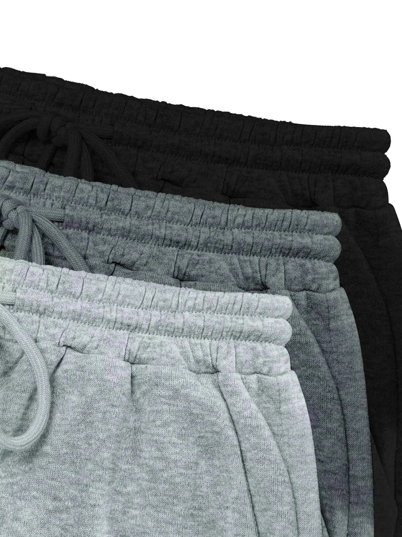 3 Piece Drawstring Joggers with Pockets THRIXINE