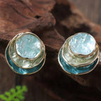 Ins Three-colored Painting Round Earrings Fashion Elegant Versatile Geometric Earrings For Women Jewelry Pi-Mart