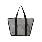 Mesh Shower Tote Bag, Portable Beach Bag, Summer Travel Large Capacity Portable Mesh Tote Bag, Foldable Wash and Makeup bag large - SJB-DIAMOND ELITES