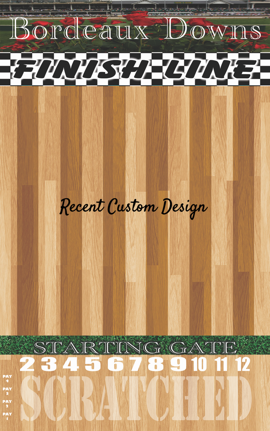 The Horse Race Party Game Brown Striped Track Edition - SJB-DIAMOND ELITES