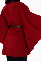 Genuine Scandinavian Mink Fur Double Face Wool Poncho - SJB-DIAMOND ELITES