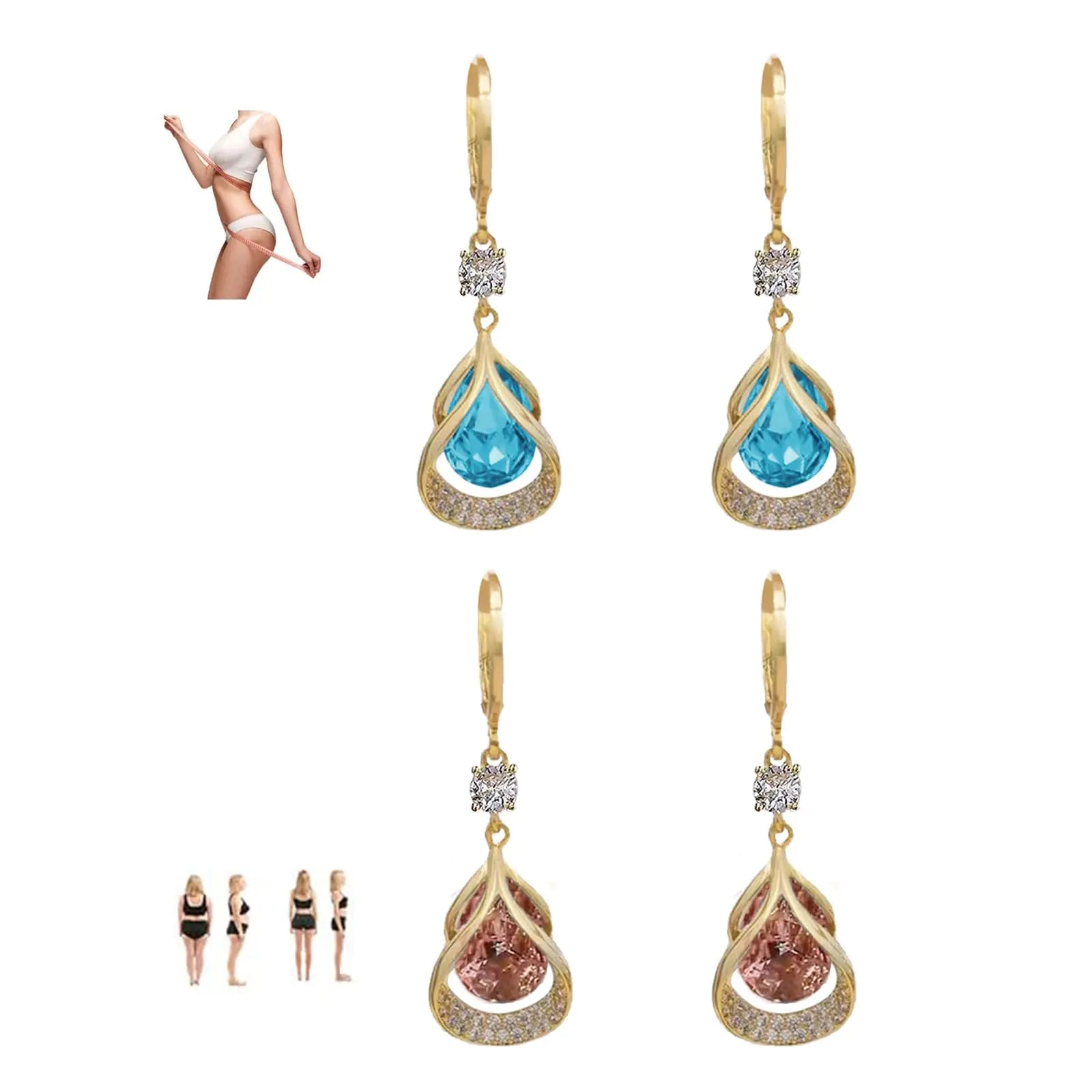 Flysmus Halolux Lymphvity Earrings lovefinity™ lymphvity Atheniz Earrings Dorina Ear Acupressure Detox Earrings for Women Ear Allure Earrings Non Piercing Acupressure Earrings Jewelry Gifts