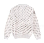 Open Knit Zip-Up Bomber Jacket Pi-Mart