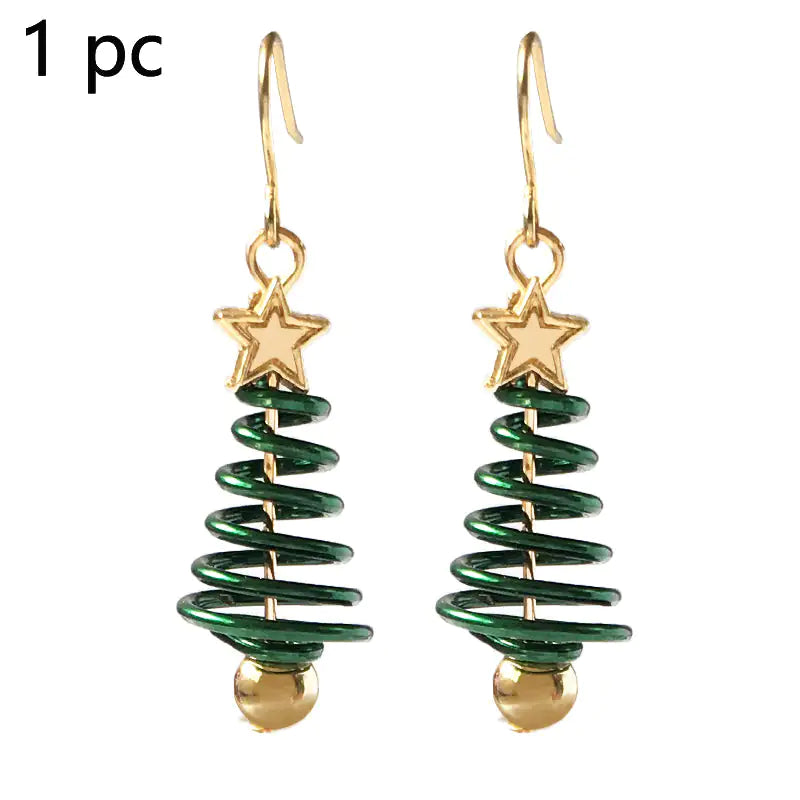 Christmas Earrings Tree Star DIY Earrings Lootquake LLC