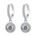 1Ct 6.5mm Blue Green Moissanite Drop Earrings For Women S925 Sterling BandsCo Straps