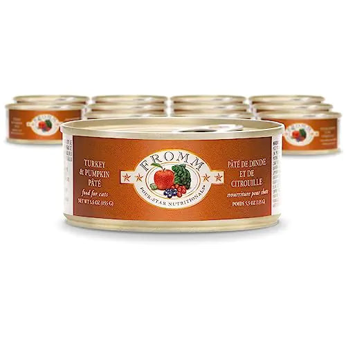 Fromm Four-Star Nutritionals Turkey & Pumpkin Pate Cat Food - Premium Wet Cat Food - Turkey Recipe - Case of (12) 5.5 oz Cans Lootquake LLC