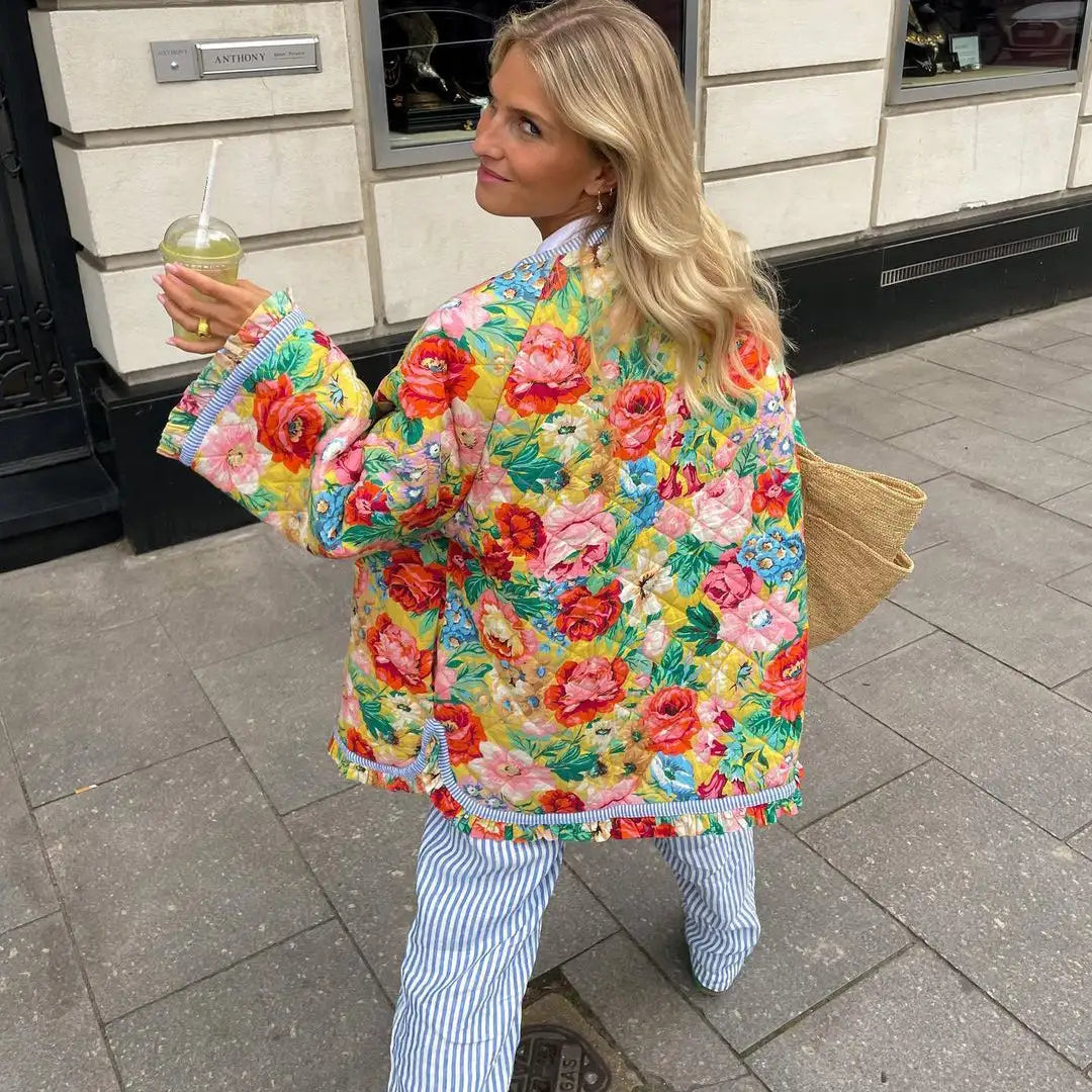 Floral Patchwork Jacket Pi-Mart